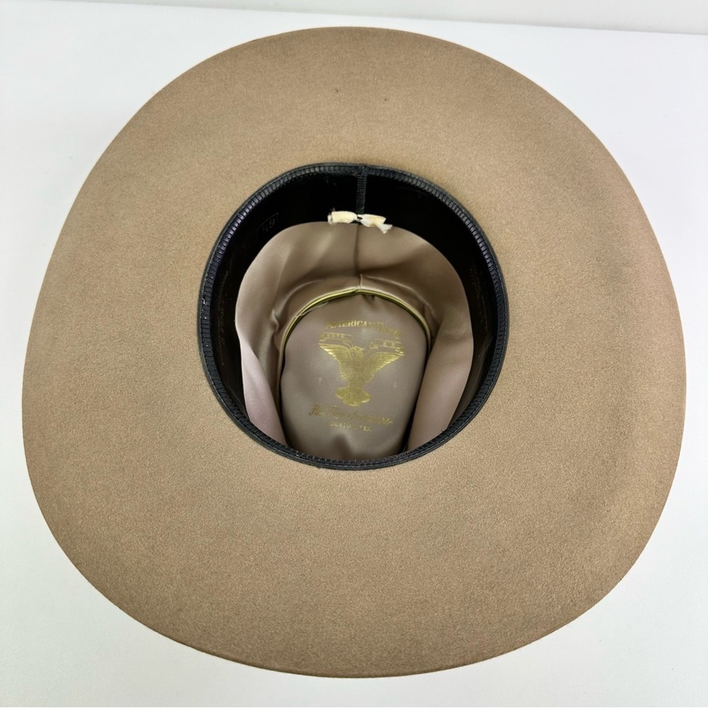 VTG American Hat Co Quality Western Cowboy Hat Size 6.5 Feathers - Picture 6 of 12